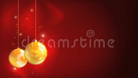 圣诞节和新年黄球视频的预览图