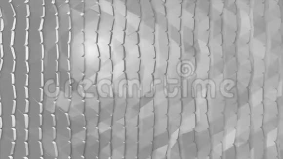 白色多边形几何曲面计算机产生的无缝环路抽象运动背景视频的预览图