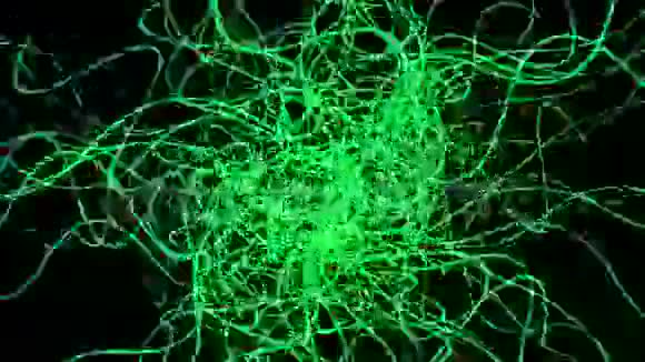 波背景风丝网丝微生物细菌孢子视频的预览图