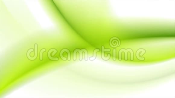 抽象明亮的绿色模糊的波浪视频动画视频的预览图