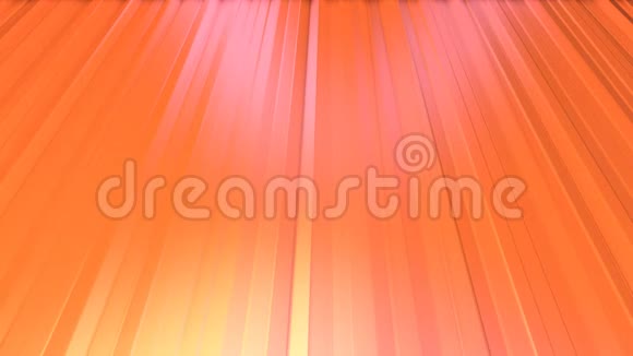 抽象简单的粉红色橙色低聚三维窗帘作为三维卡通背景软几何低聚运动背景视频的预览图