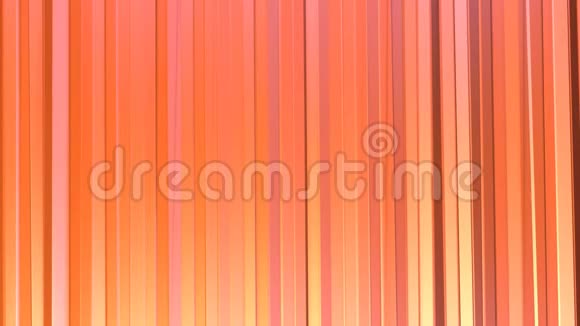 抽象简单的粉红色橙色低聚三维窗帘软几何低聚运动背景移动纯粉色橙色视频的预览图