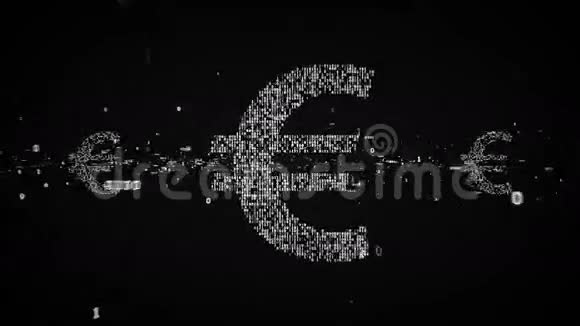 二进制欧洲符号黑色视频的预览图