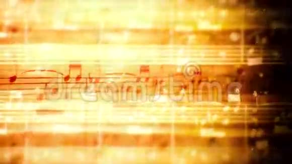 音乐音符流动循环视频的预览图