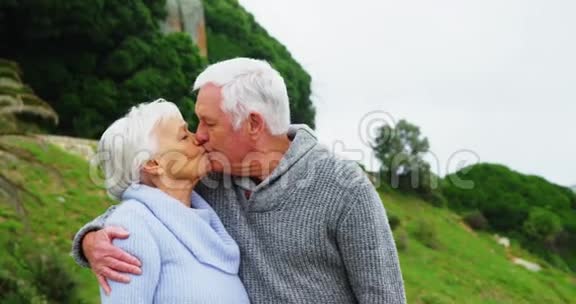 年长的男人亲吻年长的女人视频的预览图