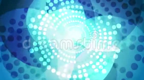 蓝色闪亮的半色调圆圈视频动画视频的预览图