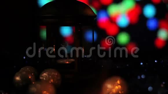 蜡烛背景圣诞新年灯视频的预览图