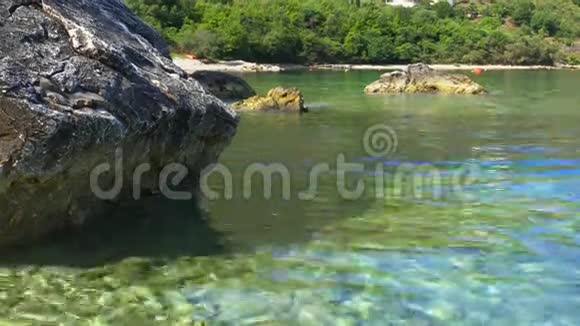 希腊凯法洛尼亚岛的奥林皮亚海滩视频的预览图