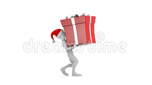 圣诞老人携带礼物循环视频的预览图