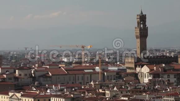 意大利佛罗伦萨上面的城市景色视频的预览图