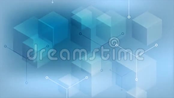 抽象技术几何立方体视频动画视频的预览图