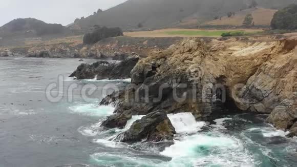 加州北洛基海岸的空中拍摄视频的预览图