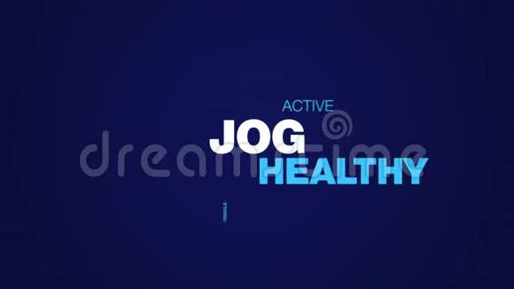 慢跑健康慢跑生活方式适合健身运动运动跑步者女性动画文字背景uhd4k视频的预览图