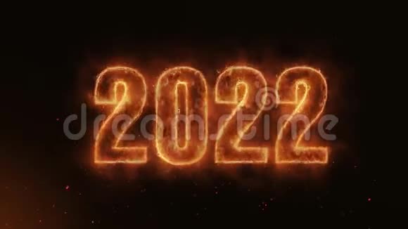 2022字燃烧现实火火焰火花连续无缝LOO视频的预览图