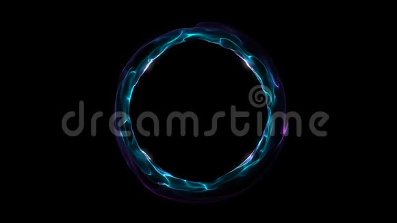 发光螺旋环抽象数字背景视频的预览图