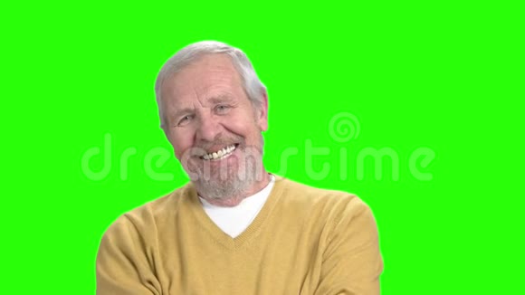 微笑老人绿屏视频的预览图