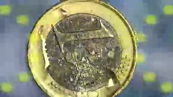 货币1欧元动画视频的预览图