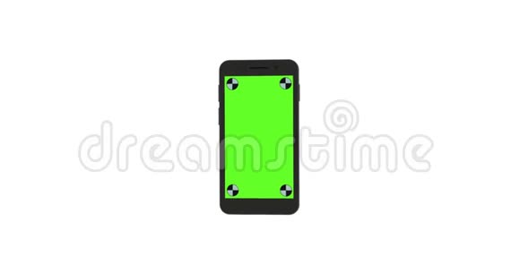 绿色屏幕旋转背景的智能手机视频的预览图