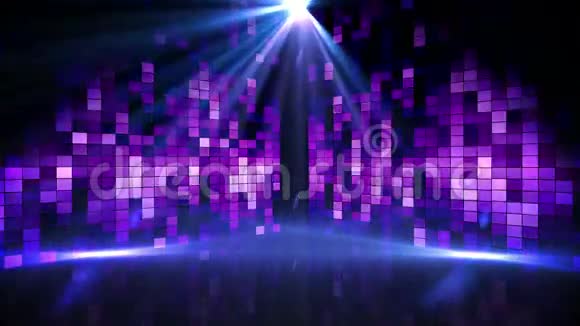 带有灯光的紫色音乐像素设计视频的预览图