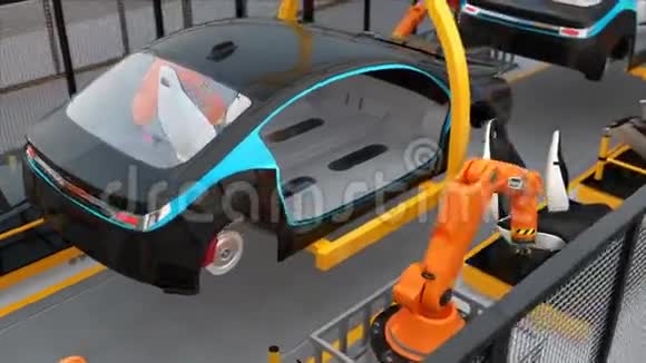 电动汽车座椅装配线视频的预览图