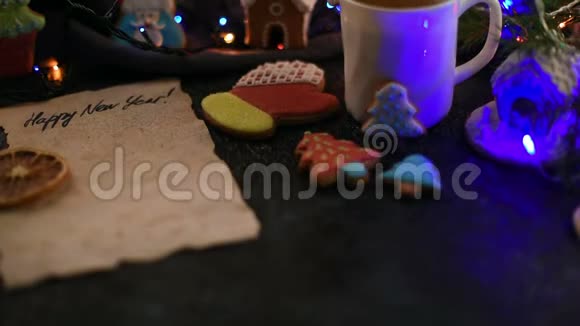 圣诞饼干和一杯茶视频的预览图
