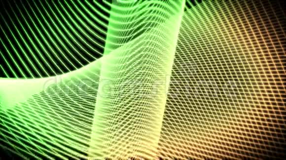 绿色和橙色线条移动的伏特视频的预览图