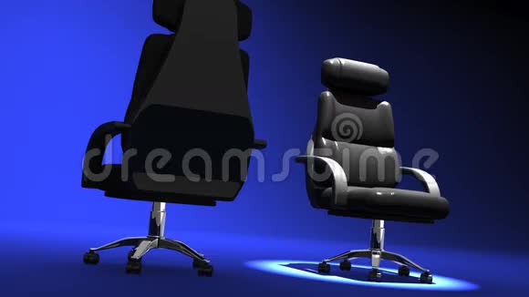 蓝色背景下的两张现场商务椅视频的预览图