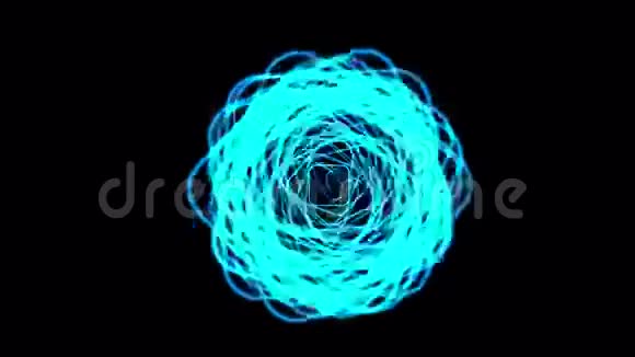空间中的4k蓝色SWREL电线视频的预览图