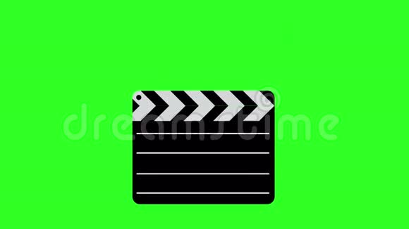 电影拍板插图绿色屏幕背景视频的预览图