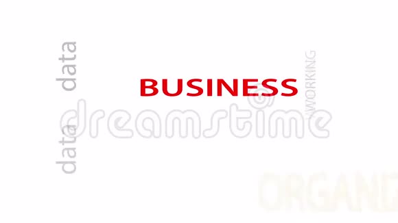 商务关联词文字动画白色屏幕背景视频的预览图