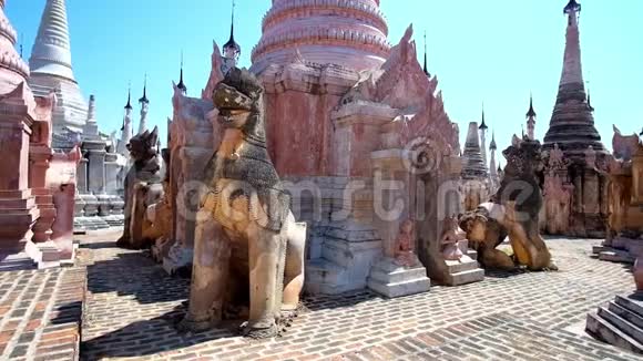 缅甸KakkuPagodas遗址的Stupas视频的预览图