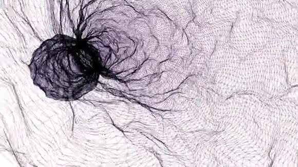 网格网蜘蛛网隧道抽象绘图多边形运动图形动画背景新品质复古视频的预览图