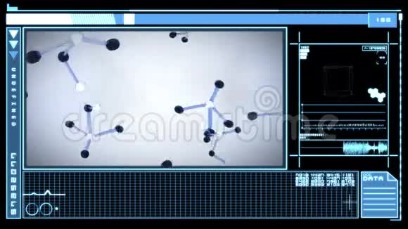 数字界面显示分子下落视频的预览图