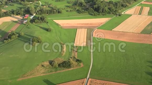 乘坐气球飞行的空中景观黑森林视频的预览图