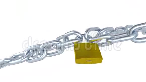 无限旋转中的一个挂锁四个金属链视频的预览图