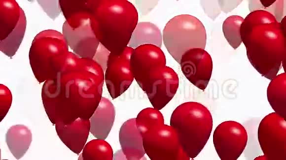 白色的红色气球视频的预览图