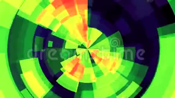 摘要彩色移动圆块背景无缝循环动画新质量通用动态动画视频的预览图