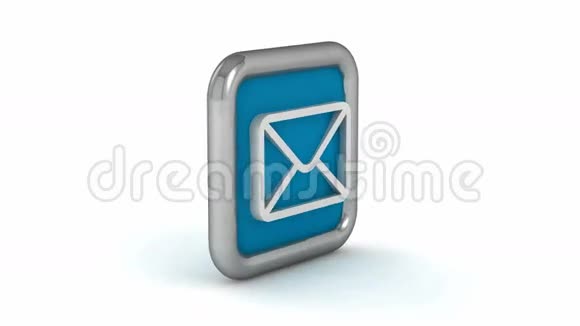 蓝色邮件图标循环动画视频的预览图