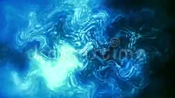 液体流动金属蓝色视频的预览图