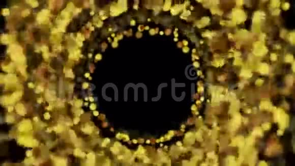 发光金圈粒子视频动画视频的预览图