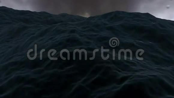 有积云的海洋波浪视频的预览图