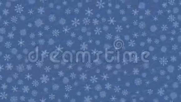 天空中的雪花无缝的循环视频的预览图