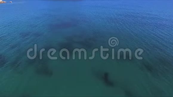 空中拍摄的清澈的海水视频的预览图