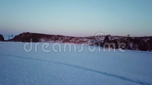 俄罗斯冬季的空中景观视频的预览图
