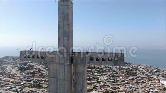 智利城市和建筑的空中景观视频的预览图