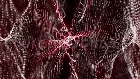 抽象三维背景发光粒子3D渲染视频的预览图