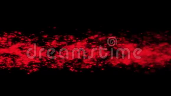 中间活跃的饱和红色粒子视频的预览图