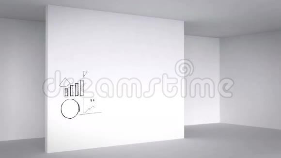 彩色动画显示3d房间和商业计划视频的预览图