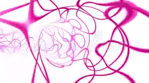 动态粉红色笔画隧道股票镜头视频的预览图