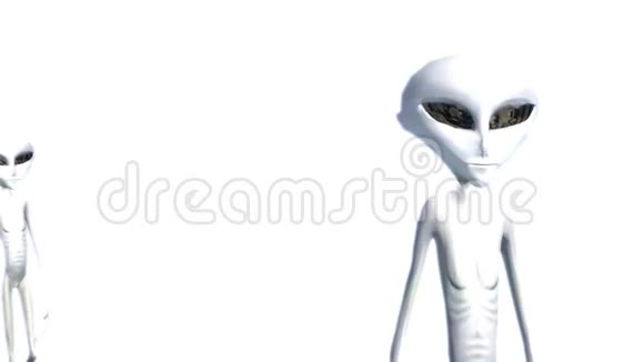 白色发光背景上的外星人视频的预览图